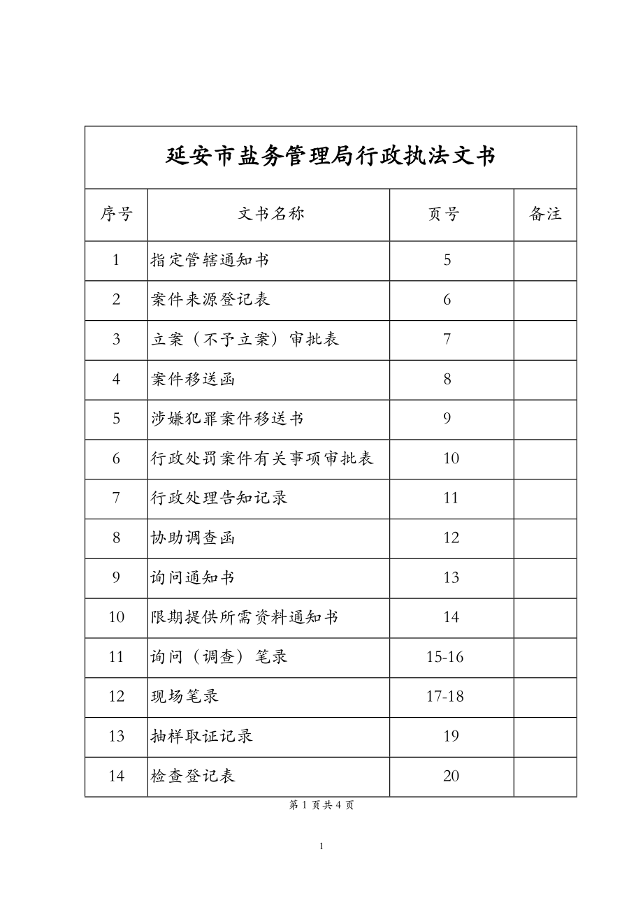 某某市盐务管理局行政执法文书.doc_第1页