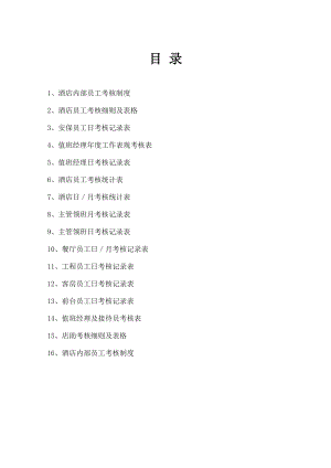 连锁酒店员工绩效考核手册.docx
