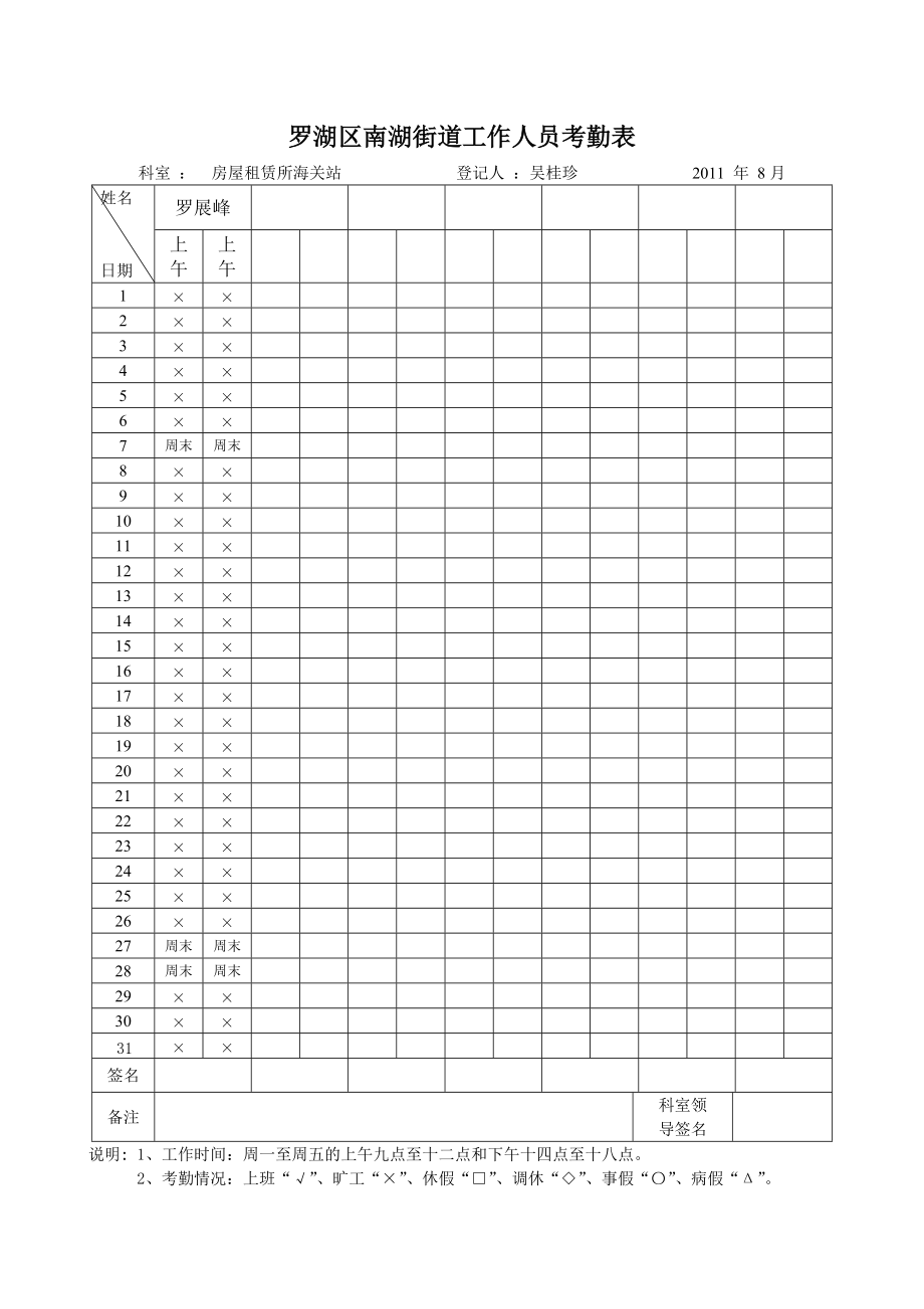 汇总——8月考勤表.docx_第2页