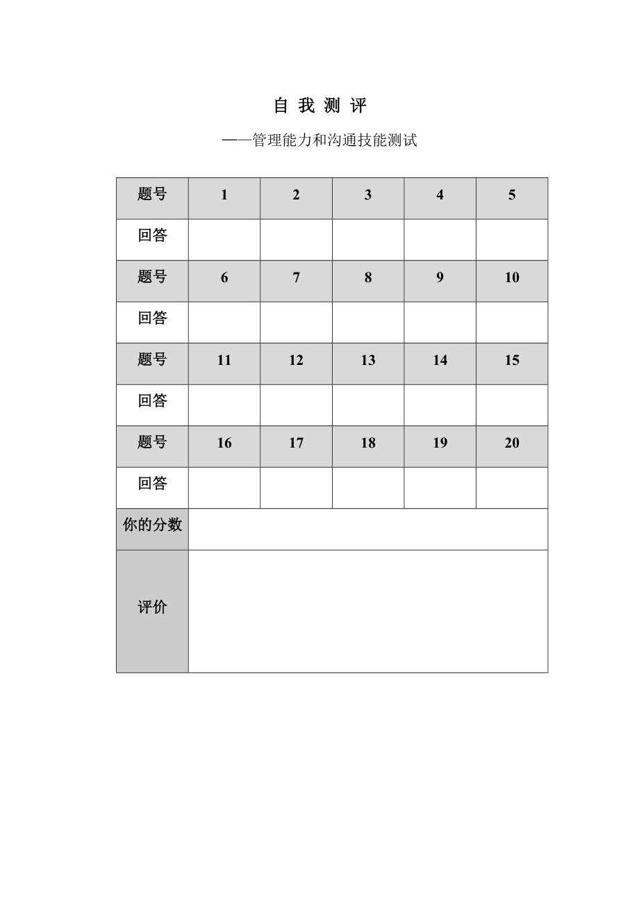 管理能力与沟通技能的自我测试.doc_第1页