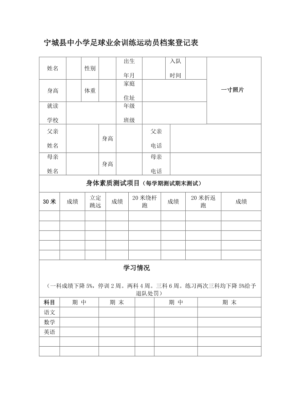 足球运动员档案.docx_第1页