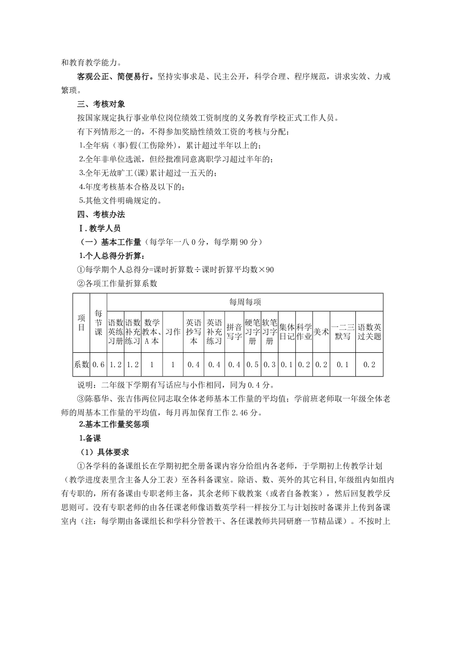 绩效工资考核方案实施制度.doc_第2页