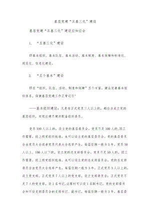 基层党建“五基三化”建设.docx