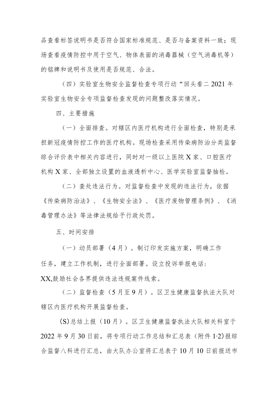 医疗机构疫情防控消毒措施落实专项监督方案.docx_第2页