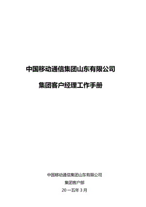 某集团客户经理工作手册.docx