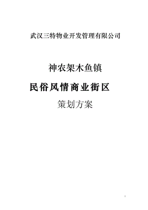 民俗风情商业街区策划方案.doc