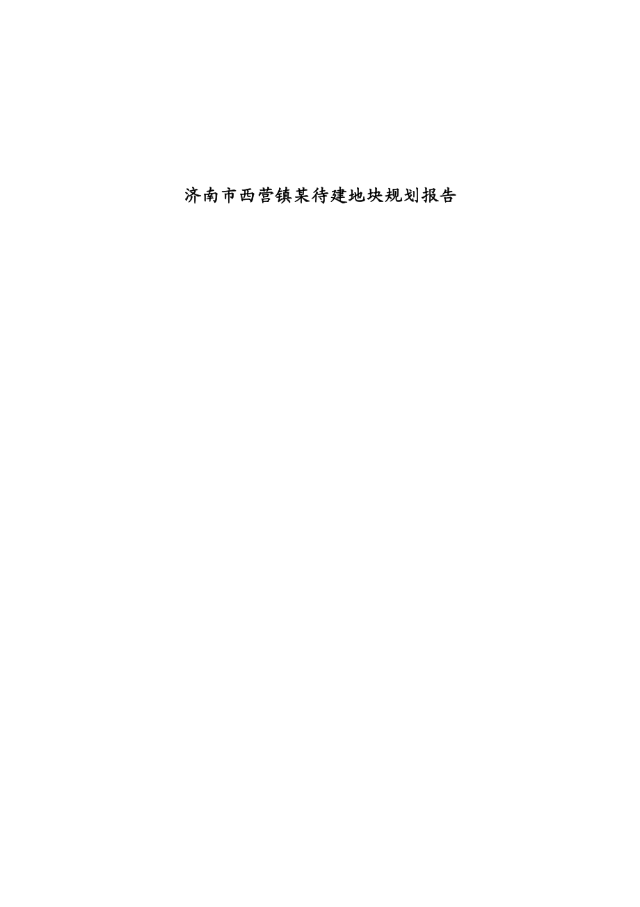 济南西营镇某待建地块规划说明.docx_第1页