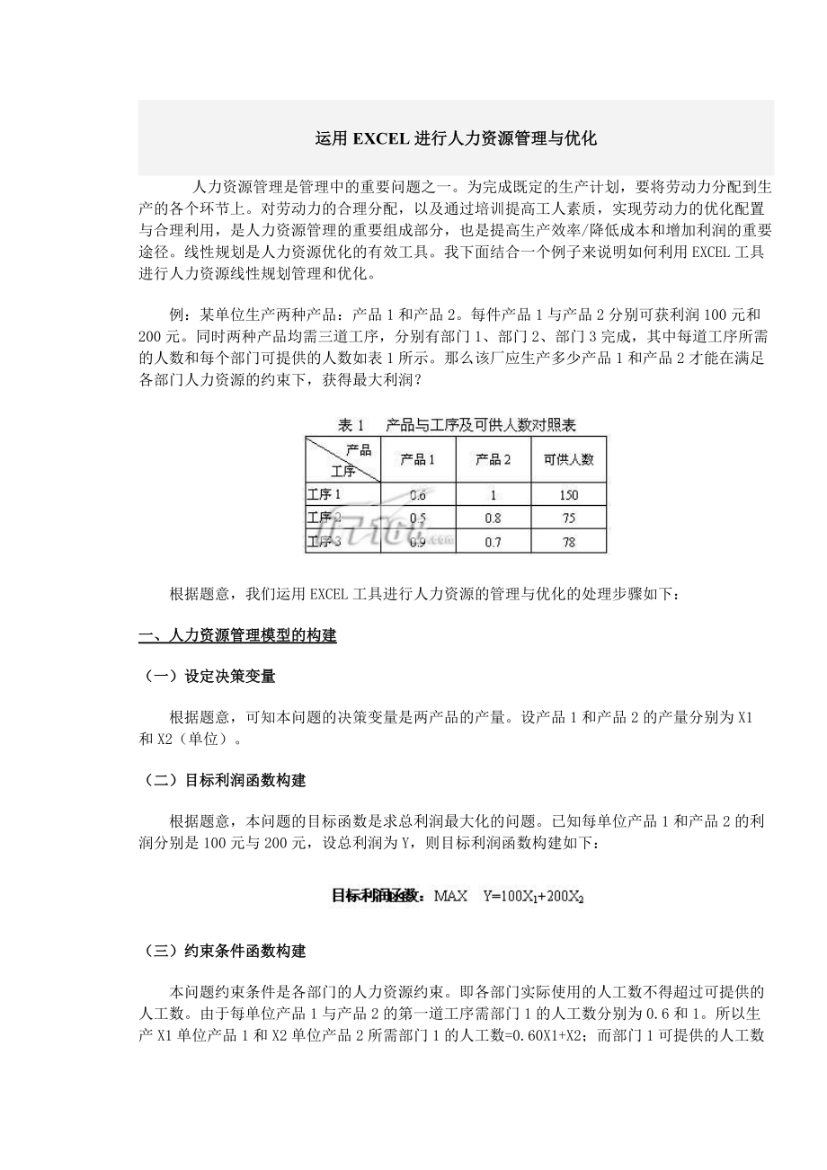 运用excel进行人力资源管理与优化.docx_第1页