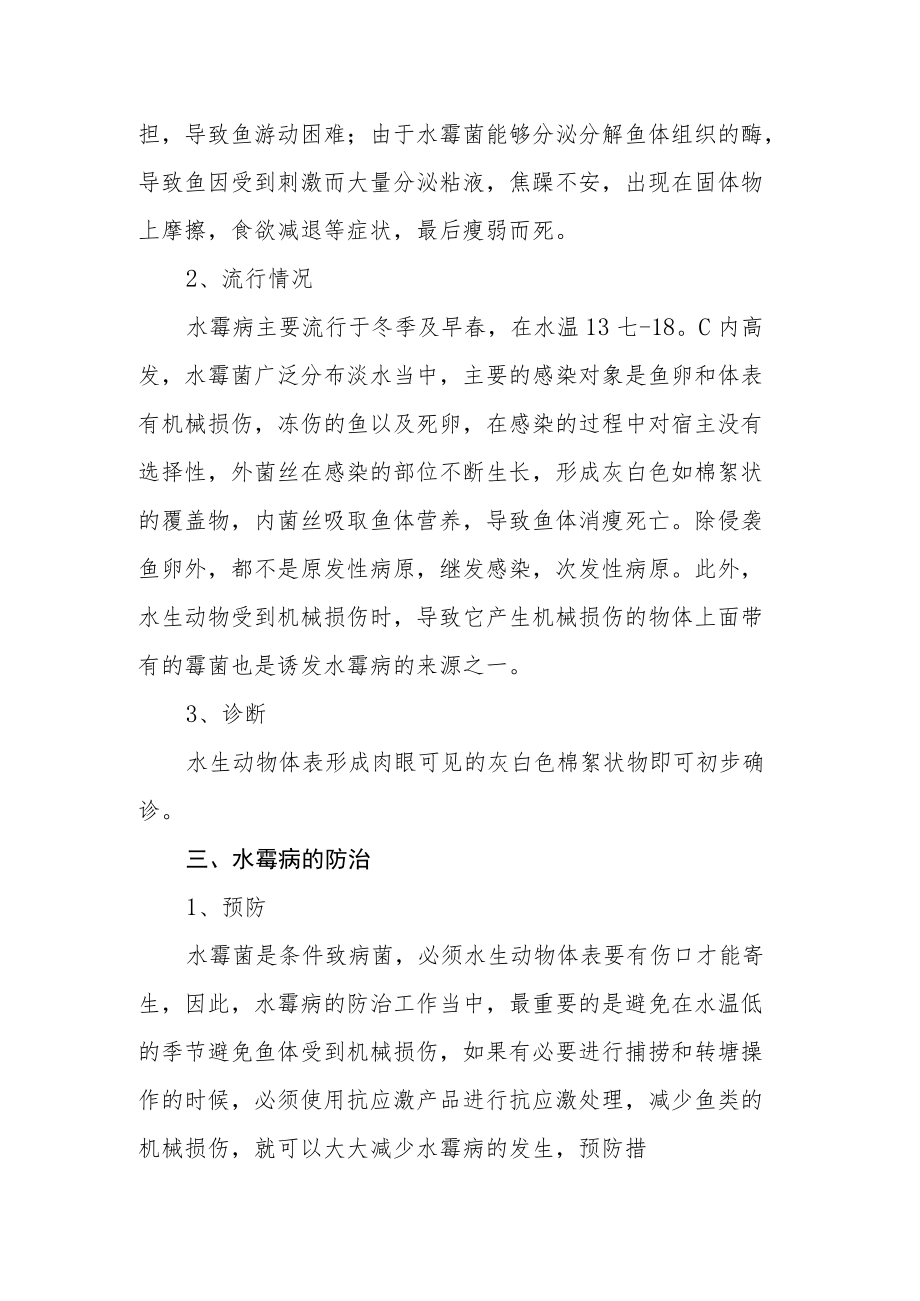 鱼类水霉病的发生及处理方案.docx_第2页