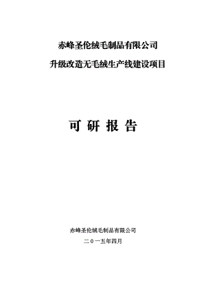 升级改造无毛绒生产线可研报告.docx