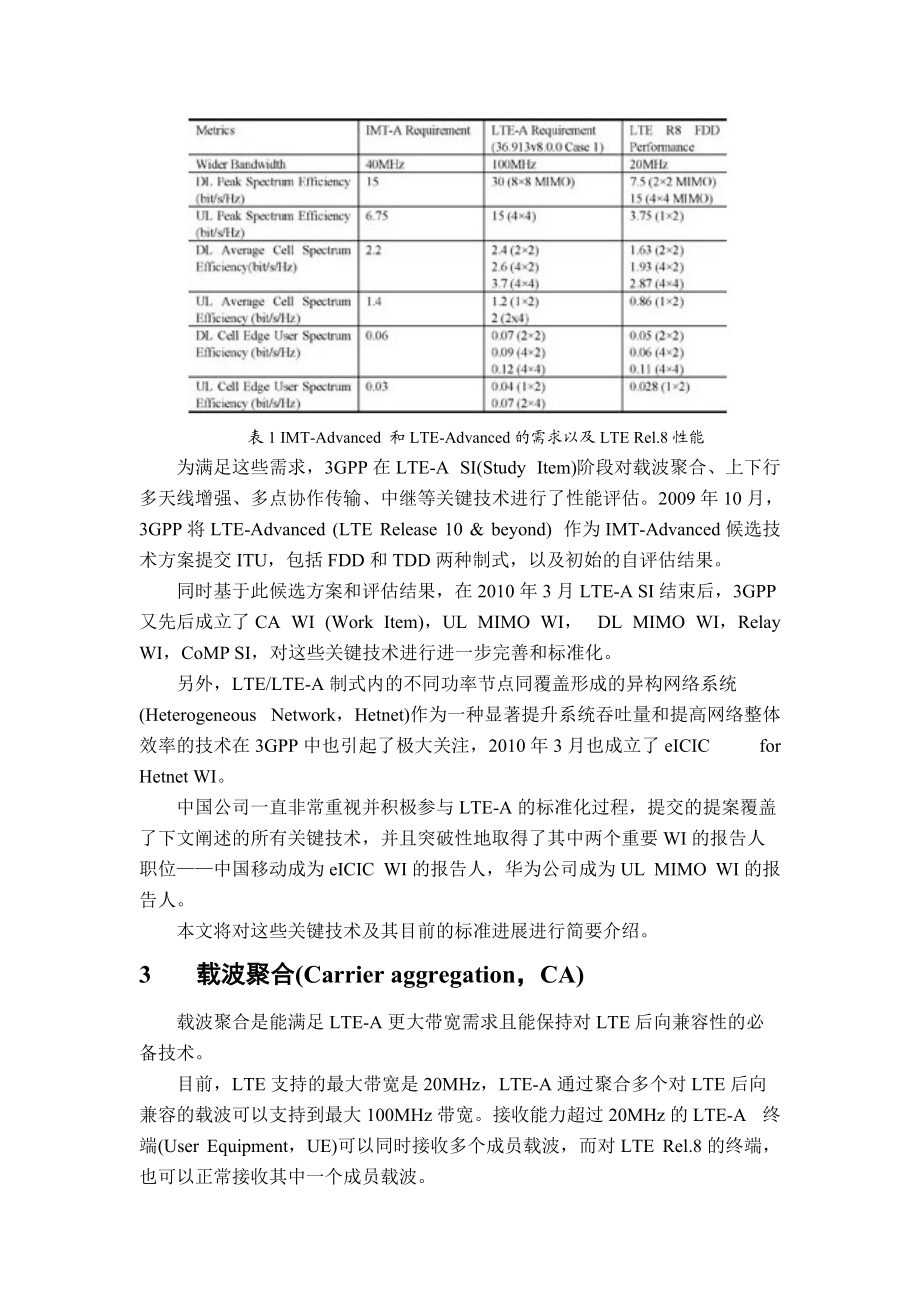 LTE-Advanced 关键技术及标准进展.docx_第2页