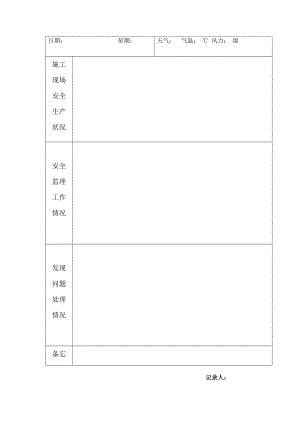 安全监理日志范本(DOC32页).doc