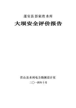 彭家湾水库安全论证报告.docx