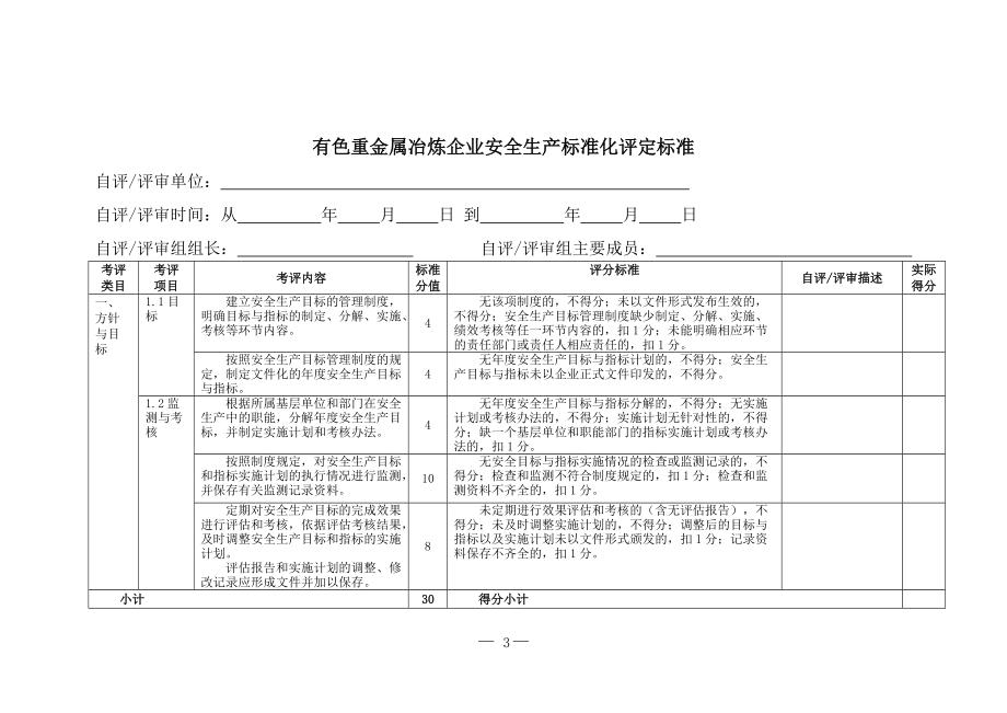 有色重金属冶炼企业安全生产标准化评定标准.docx_第3页