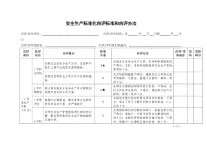 安全生产标准化自评标准和自评办法(DOC50页).doc