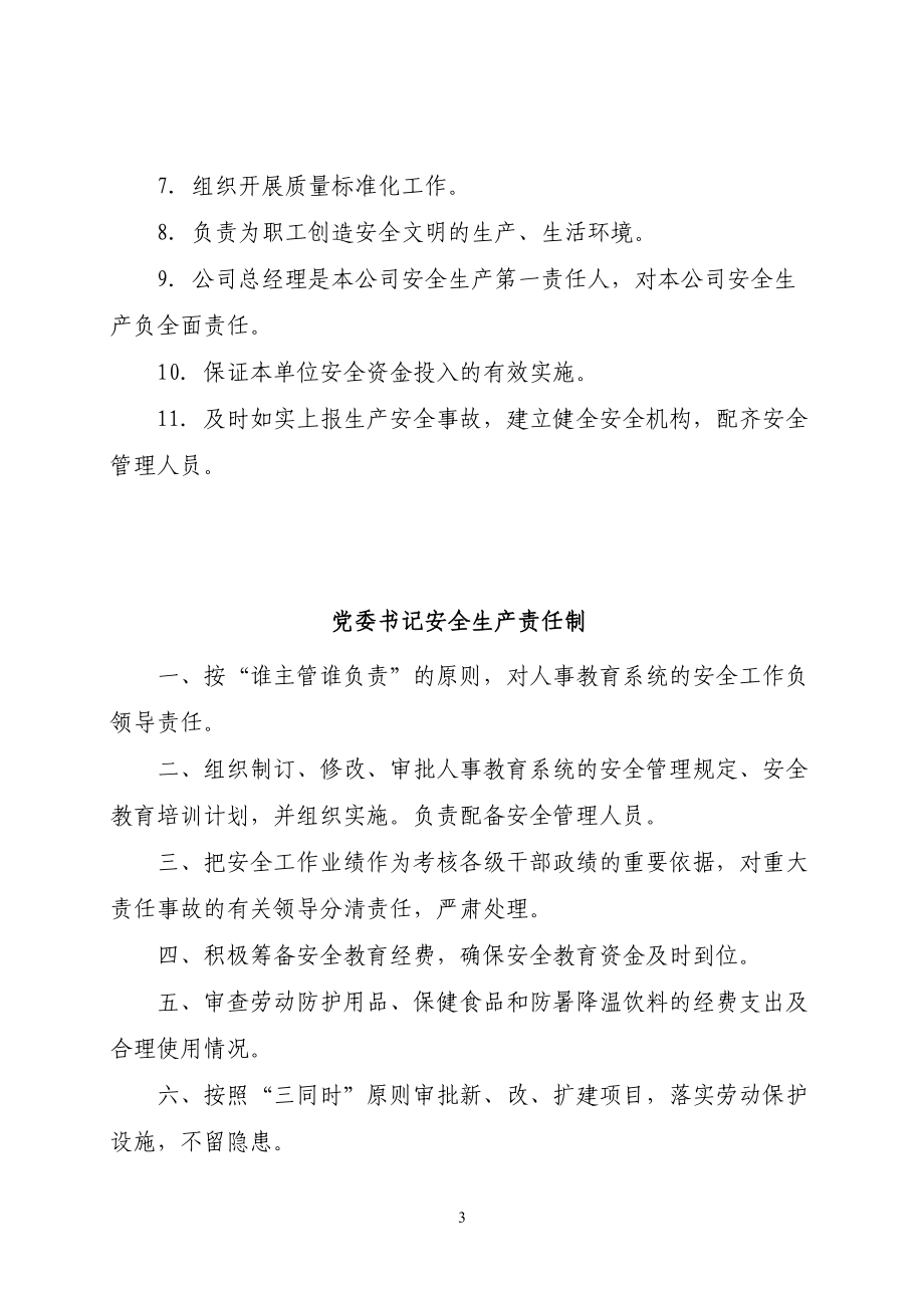 XXXX年曹跃公司安全生产责任制.docx_第3页