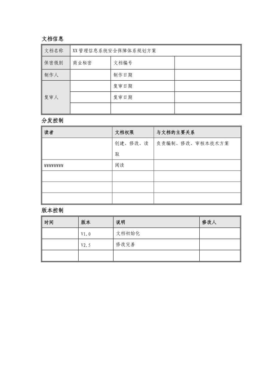 XXXX公司信息系统安全保障体系规划方案.docx_第2页