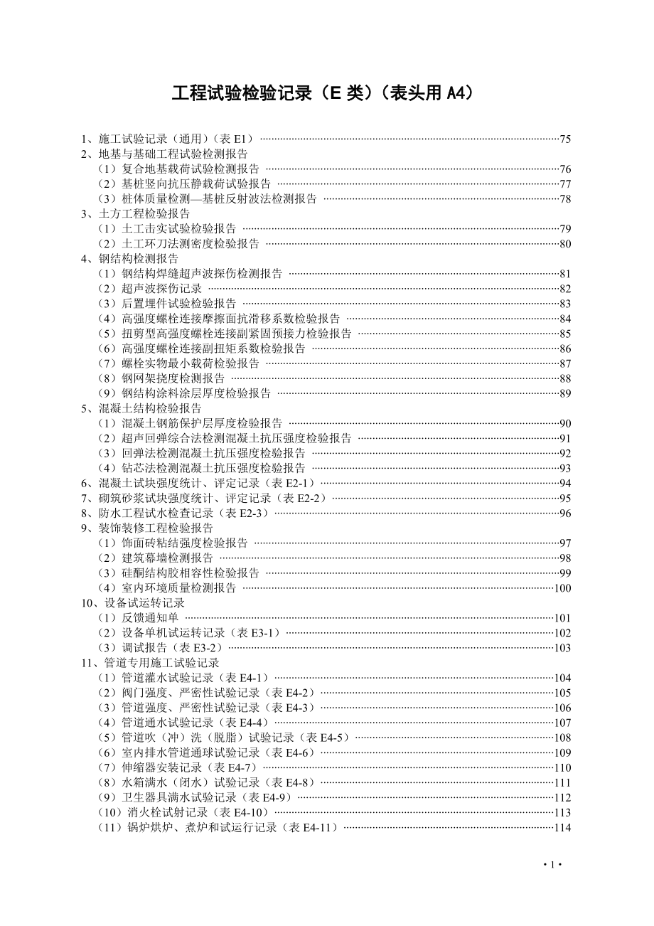 工程试验检验记录E类.docx_第1页