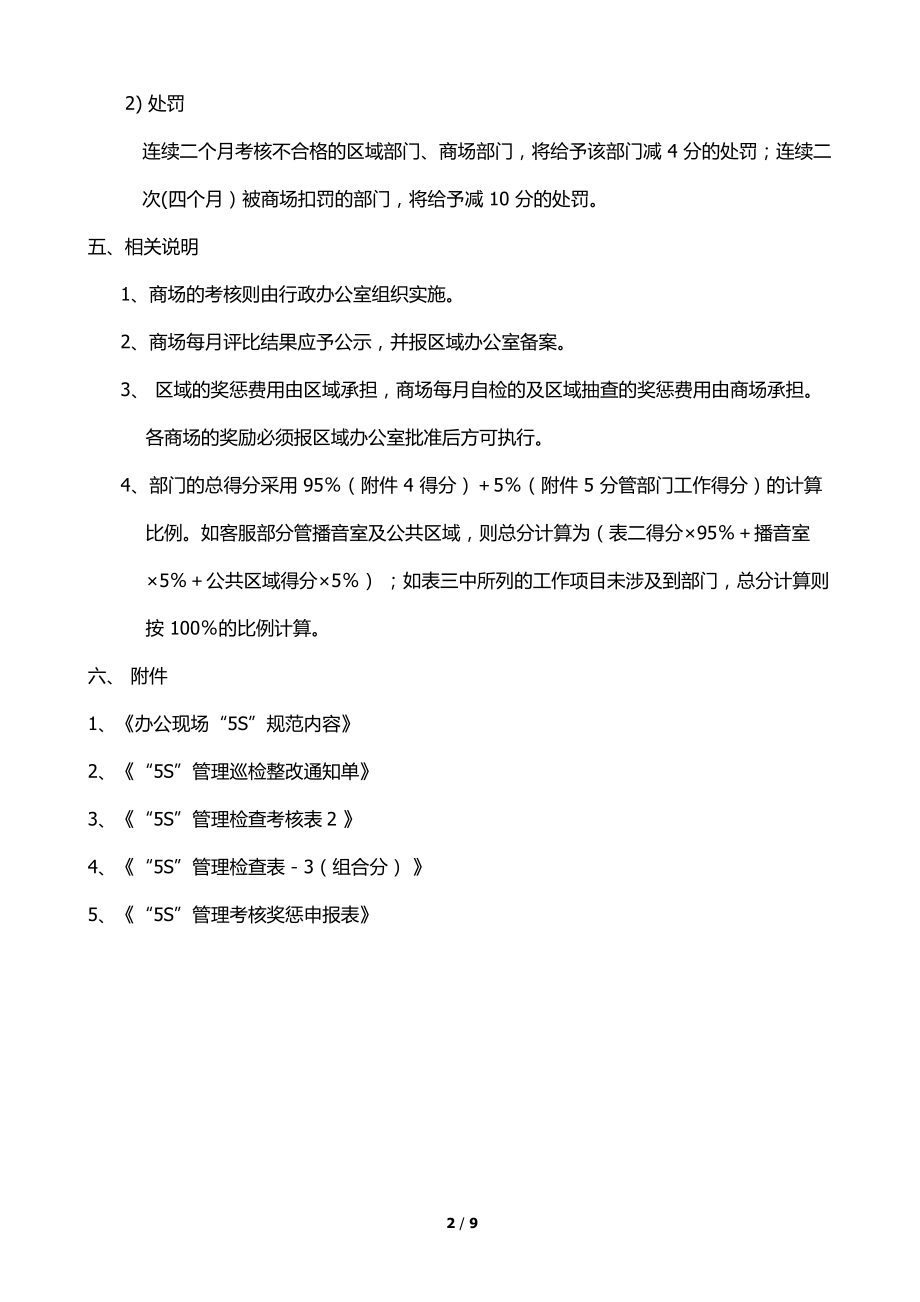 商场办公现场“5S”管理规定.docx_第2页