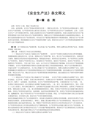 《安全生产法条文释义》(整理版).docx