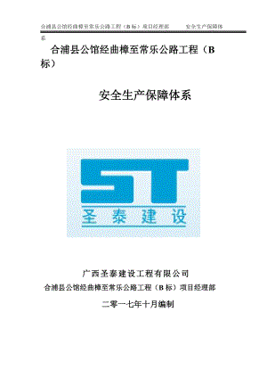 安全生产保障体系(报监用).docx