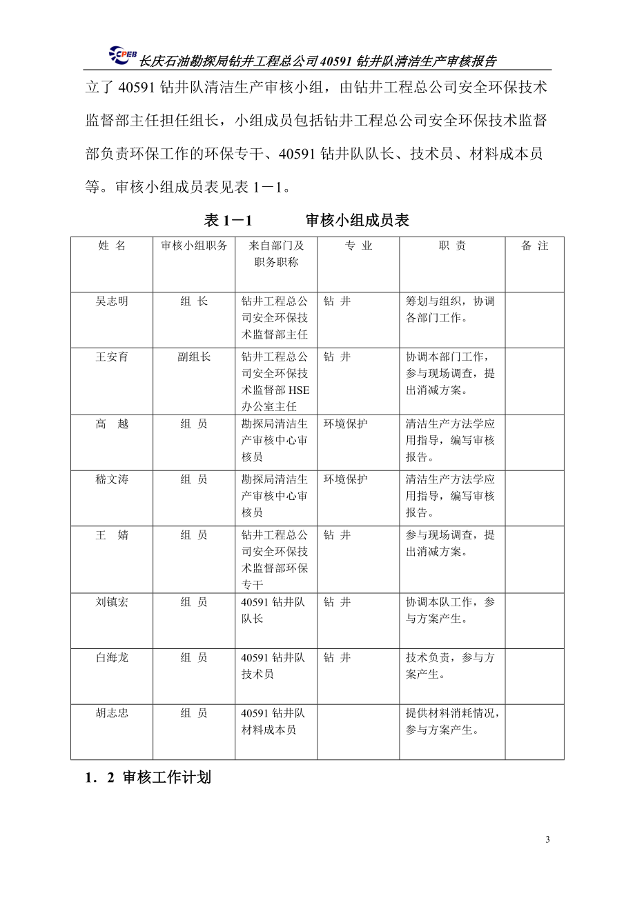 【04年】钻井队清洁生产审核报告.docx_第3页