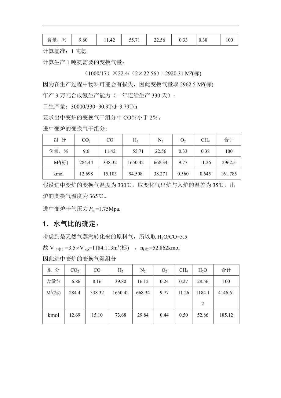 4产万吨合成氨厂变换工段工艺设计.docx_第3页