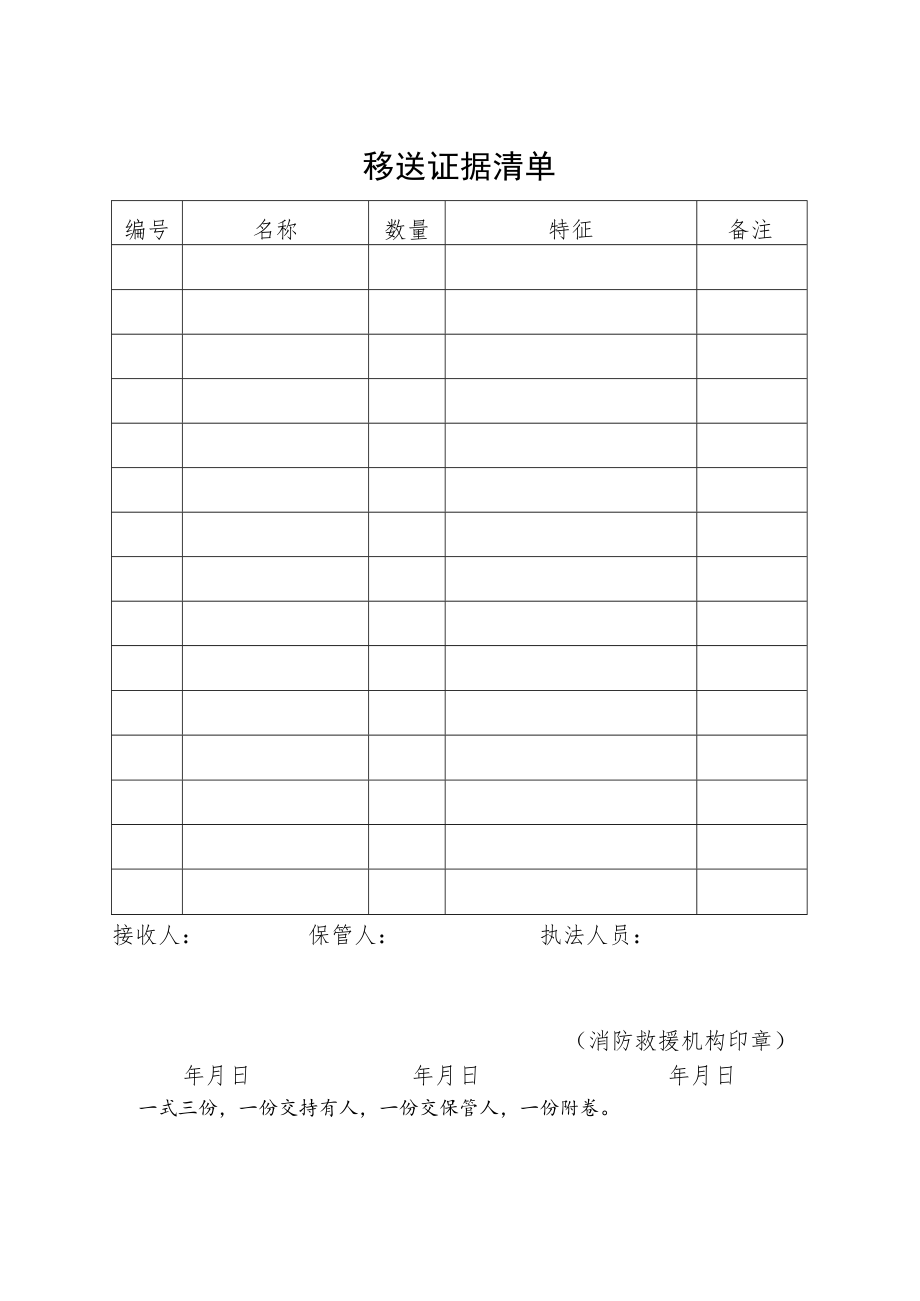 附件：消防行政移送案件通知书（附：移送证据清单）.docx_第2页