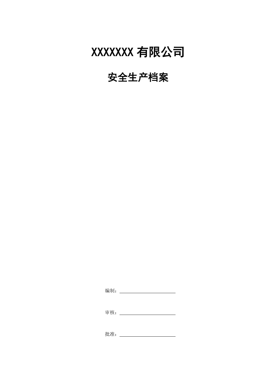 某某公司安全生产档案.doc_第1页