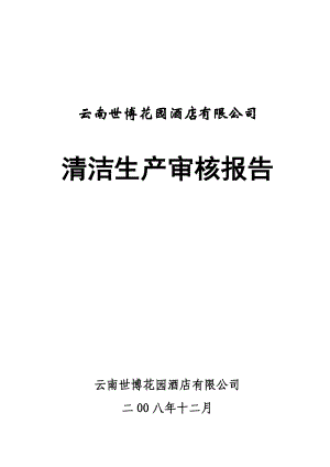 酒店有限公司清洁生产审核报告.docx