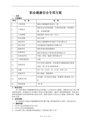 职业健康安全专项方案.docx