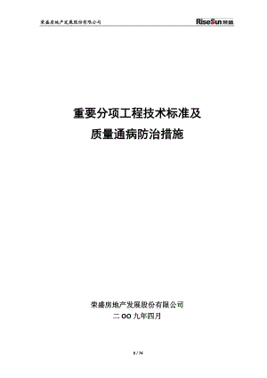 重要分项工程技术标准及质量通病防治措施.docx