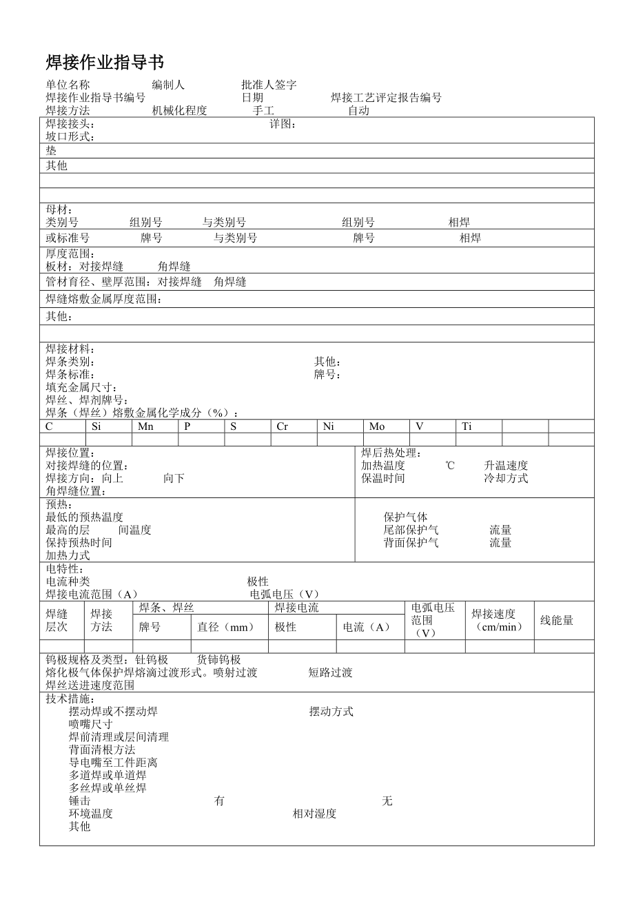 附录A焊接工艺评定报告和焊接作业指导数格式.docx_第2页