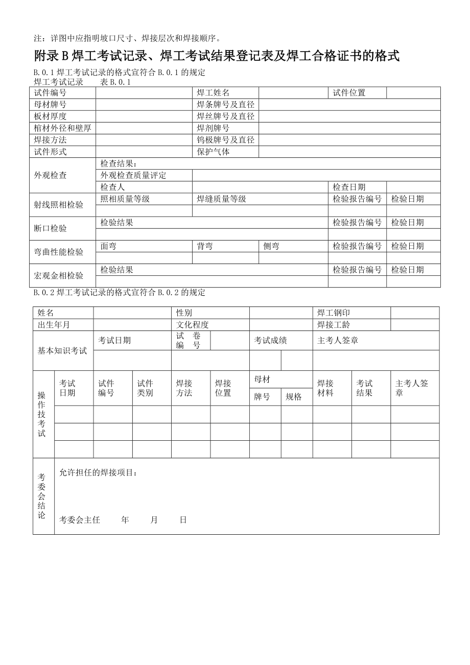 附录A焊接工艺评定报告和焊接作业指导数格式.docx_第3页