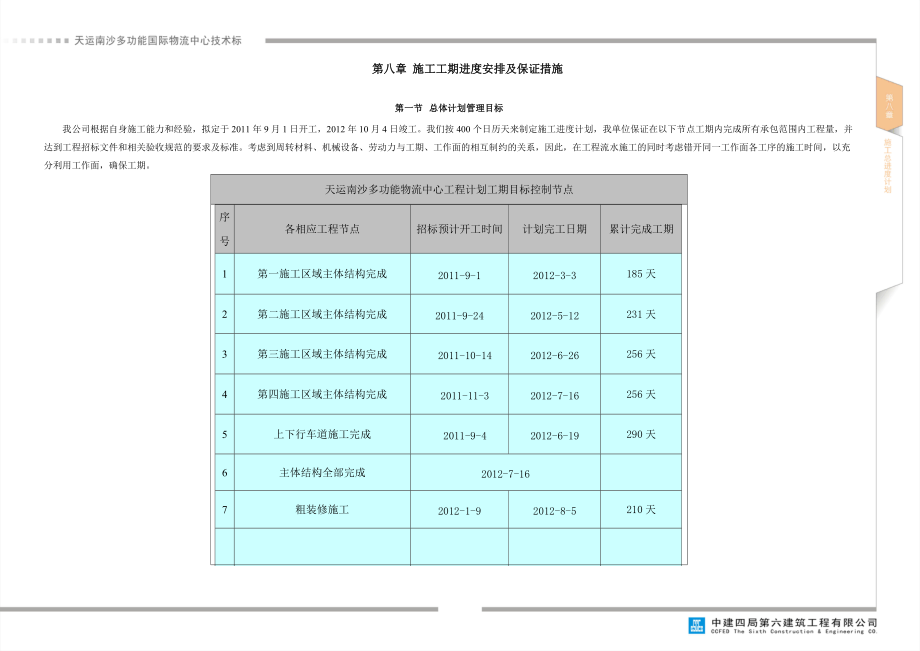 第八章 施工总进度计划和各阶段进度计划的保证措施.docx_第1页