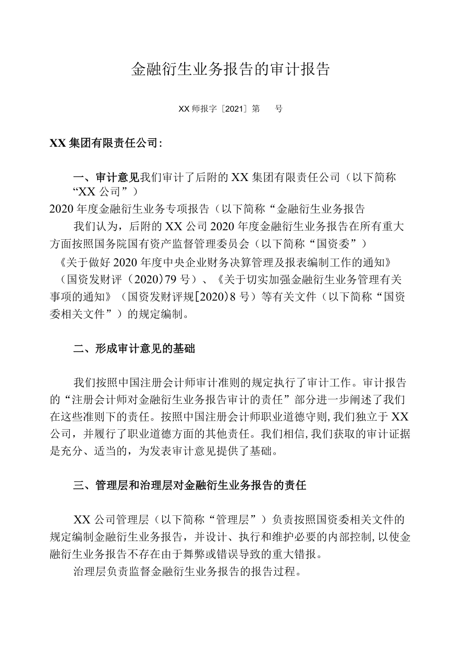 金融衍生业务专项报告审计报告.docx_第1页