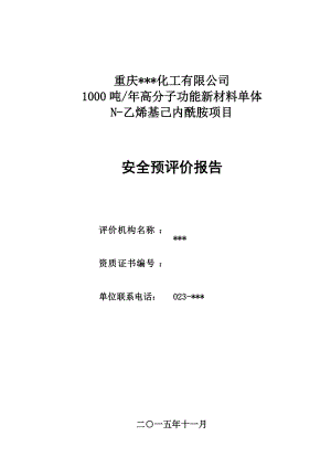 某项目安全预评价报告(DOC85页).doc