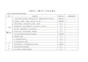 非煤矿山安全检查表范文.docx