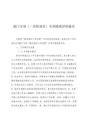 部门专项(一次性项目)专项绩效评价报告.docx