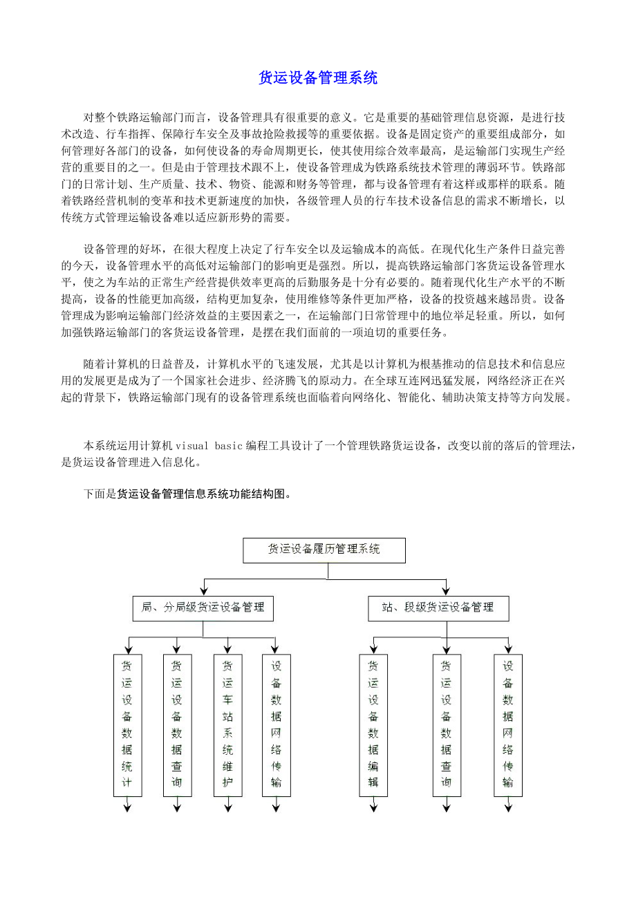 货运设备管理系统.docx_第1页