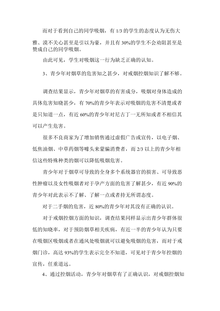 青少年吸烟活动调查问卷分析报告.docx_第2页