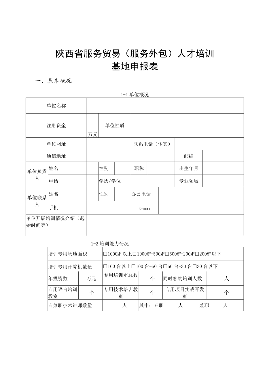 陕西省服务贸易（服务外包）人才培训基地申报表.docx_第2页