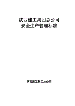 陕西建工集团安全生产管理标准.docx