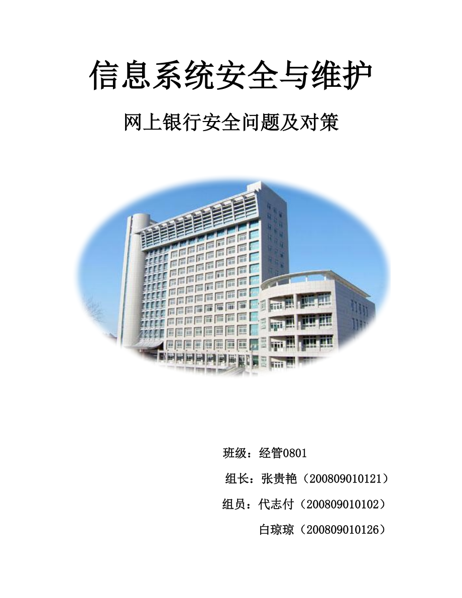 网上银行安全问题及其应对措施.docx_第1页