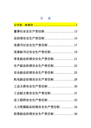 煤矿企业安全生产岗位责任制.docx