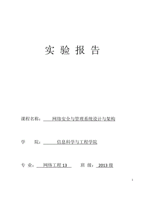 网络安全与管理系统设计与架构.docx