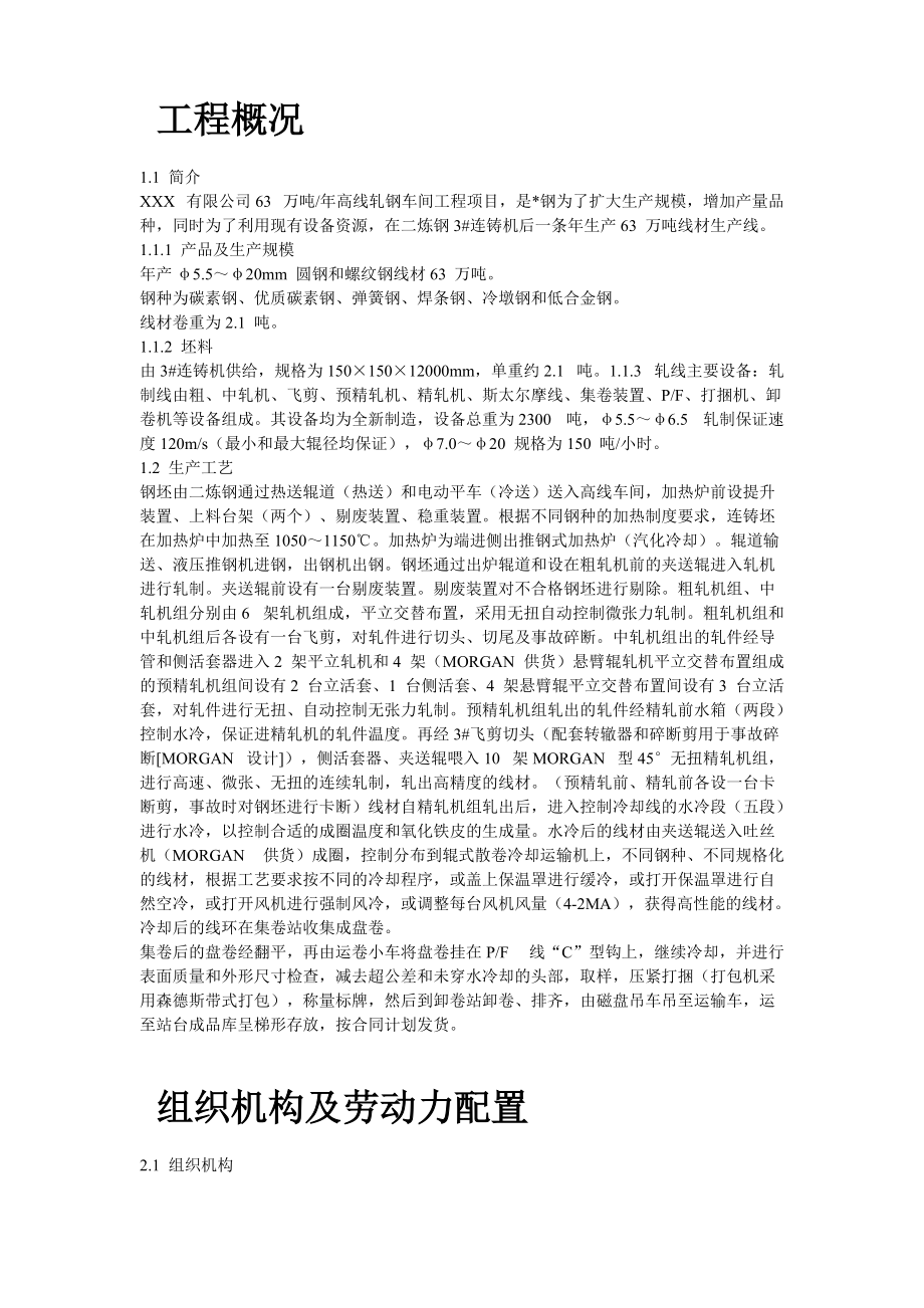 高线轧钢车间工程项目设备安装施工组织设计.docx_第2页