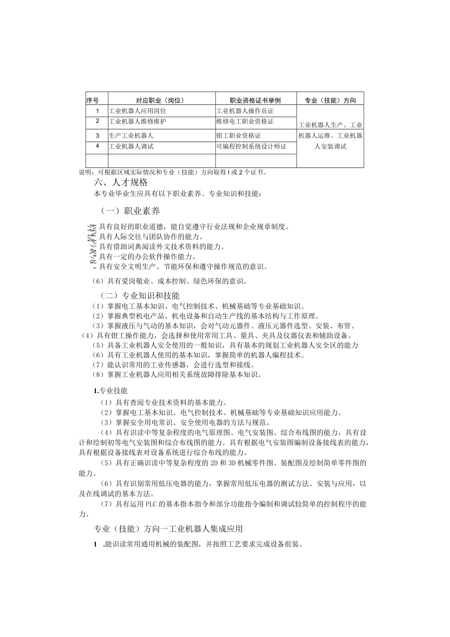 职中工业机器人应用技术专业教学标准.docx_第3页