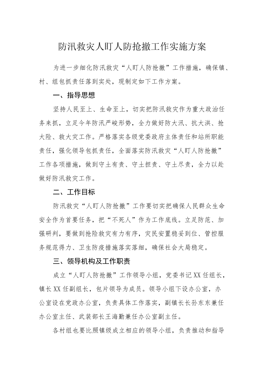 防汛救灾人盯人防抢撤工作实施方案.docx_第1页