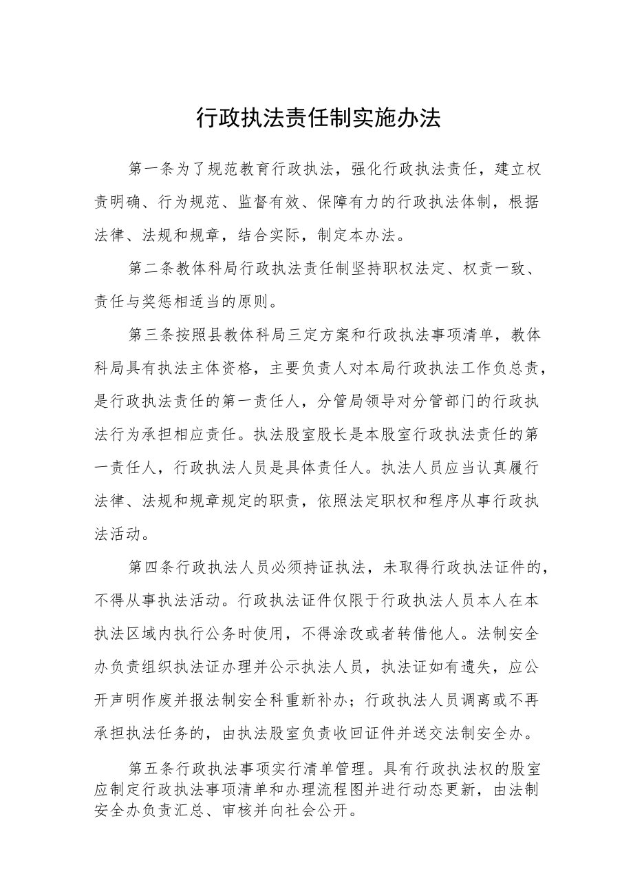 行政执法责任制实施办法.docx_第1页